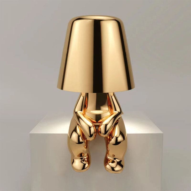 Rechargeable LED Table Lamp with Metal Frame and USB Charging, 30cm