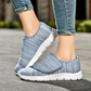 Women's Wide Fit Walking Shoes with Adjustable Strap and Breathable Mesh