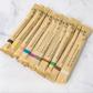Bamboo Toothbrush Set with Soft Nylon Bristles and Naturally Antibacterial Handle, 10 Pack