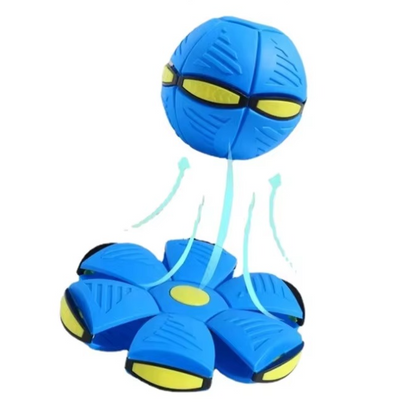 Dual Shape Flying Ball That Transforms from Disc to Sphere on Impact