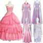 Fantasy Character Cosplay Dress with Fitted Bodice and Layered Skirt, Sparkling Accents