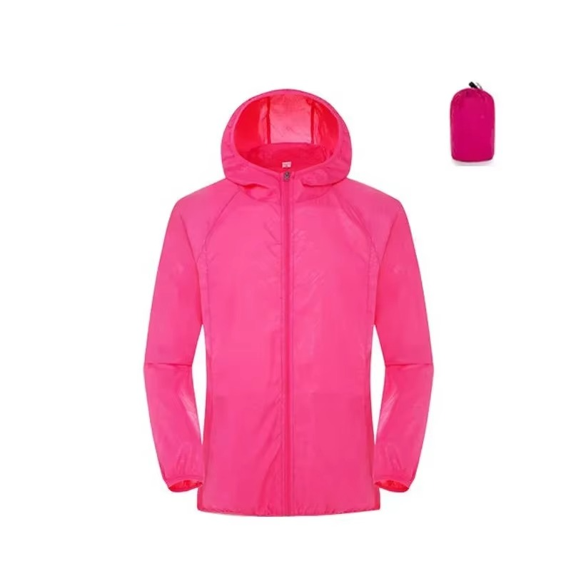 Outdoor Jacket with Adjustable Hood and Water Repellent Fabric for Men and Women