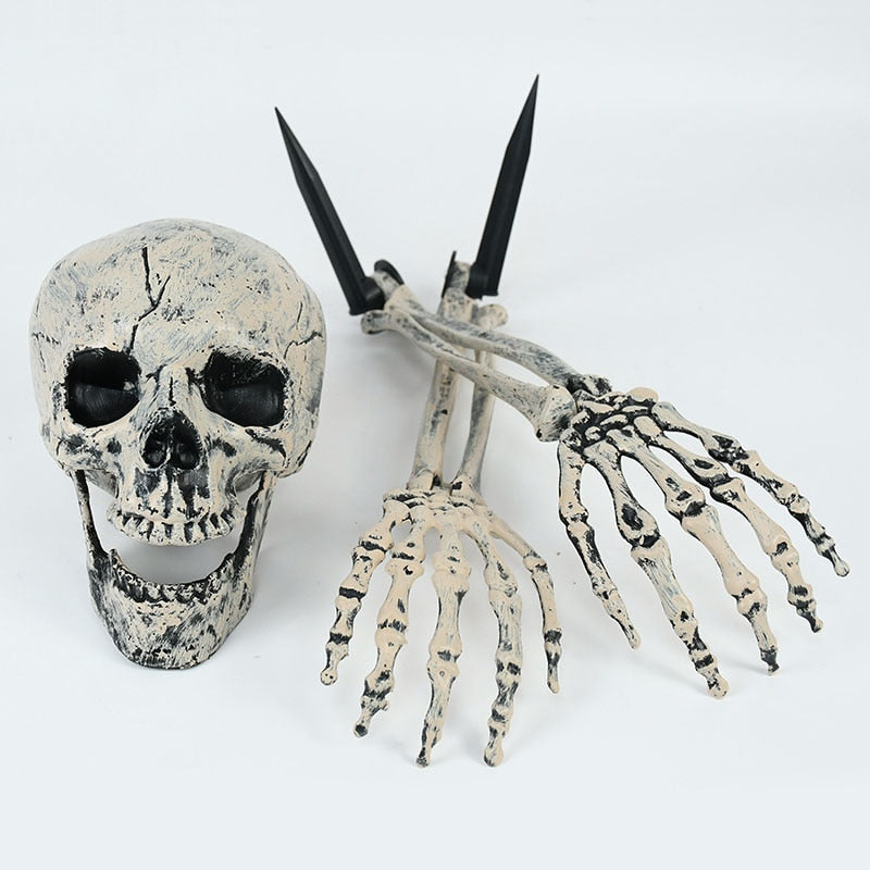 Realistic Zombie Skeleton Garden Halloween Decor - Image 4