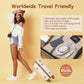 Compact Travel Iron with Foldable Handle and Rapid Heating Plate