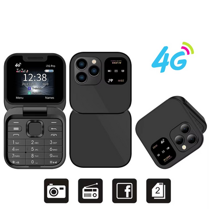 Large Screen Flip Phone with Dual SIM and Long Standby