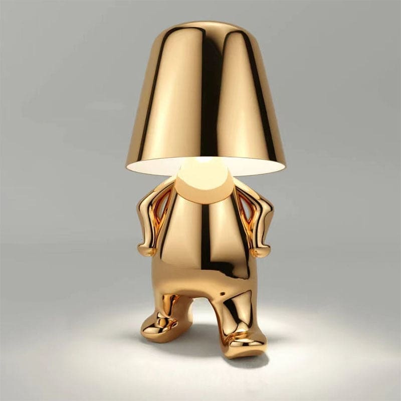 Rechargeable LED Table Lamp with Metal Frame and USB Charging, 30cm