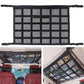 Overhead Vehicle Storage Net with Zipper Access and Buckle Mounting