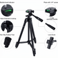 Expandable Camera Tripod with Wireless Remote and Adjustable Phone Holder, 20-55in