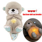 Soothing Teddy Bear with Breathing Motion and Sound Machine, Soft Glow Lighting