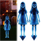 Lighted Ghosts Outdoor Halloween Decoration, Metal Yard Stakes with Glowing Design