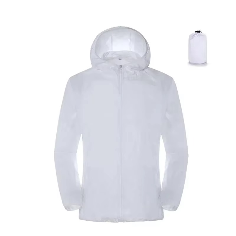 Outdoor Jacket with Adjustable Hood and Water Repellent Fabric for Men and Women