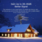 360 Degree Rotating Dual Frequency Outdoor TV Antenna with Dual Outputs