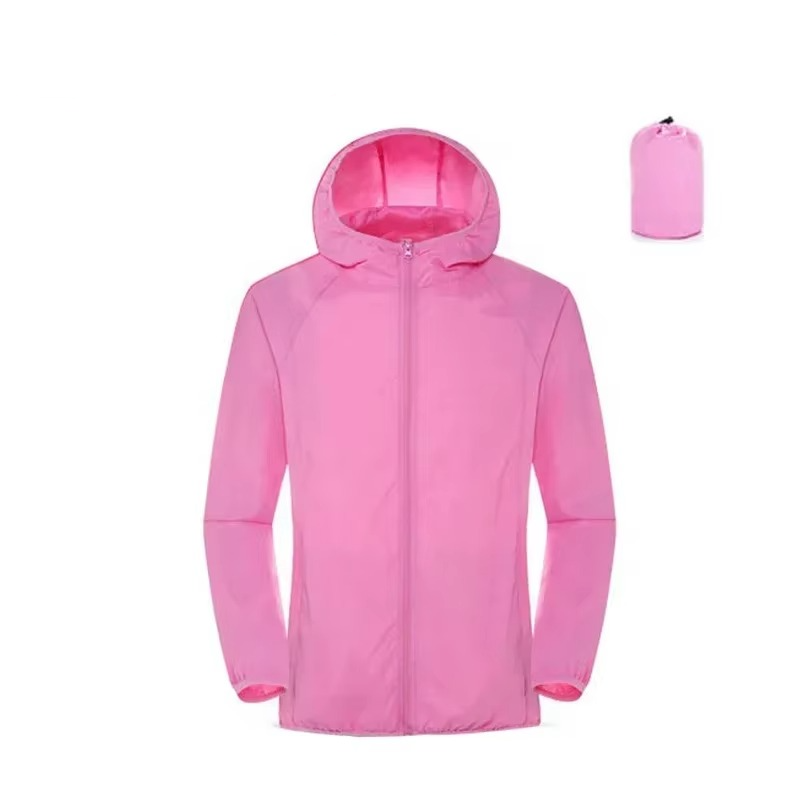 Outdoor Jacket with Adjustable Hood and Water Repellent Fabric for Men and Women