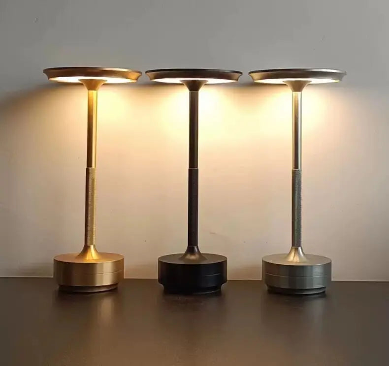 Cordless LED Table Lamp with Touch Dimming and USB Charging
