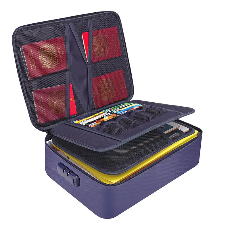 Document Organizer Bag with Fire Resistant and Waterproof Protection for Letters