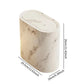Push Top Trash Can with Marble Texture and Elliptical Corner Shape