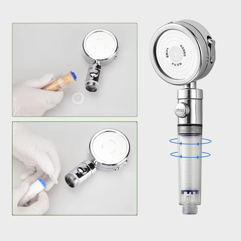 Shower Filter Cartridge Replacement with Chlorine and Fluoride Reduction, Hard Water Minerals
