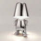 Rechargeable LED Table Lamp with Metal Frame and USB Charging, 30cm