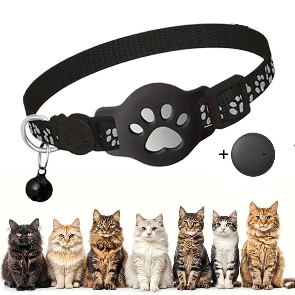Pet Cat Locator Collar, Waterproof Reflective Collar with Apple Find My Tracker for iOS