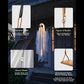 Outdoor Ghost Swing with String Lights and Wooden Seat for Halloween Porch Display