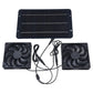 Solar-Powered Dual Exhaust Fans with 10W Panel and Metal Weather Cover