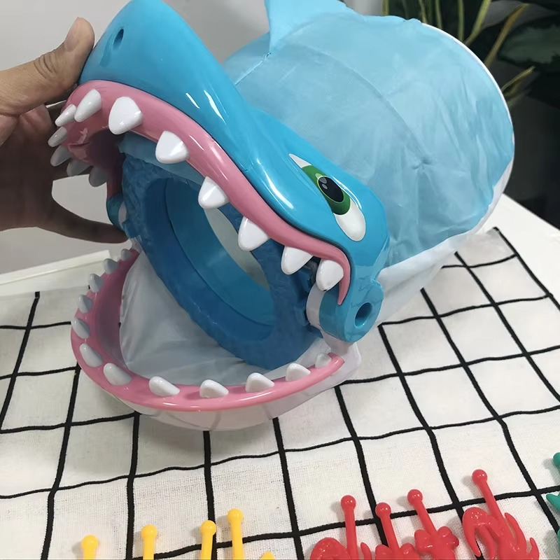 Shark Bite Game with Random Jaw Snap and Interactive Teeth Press