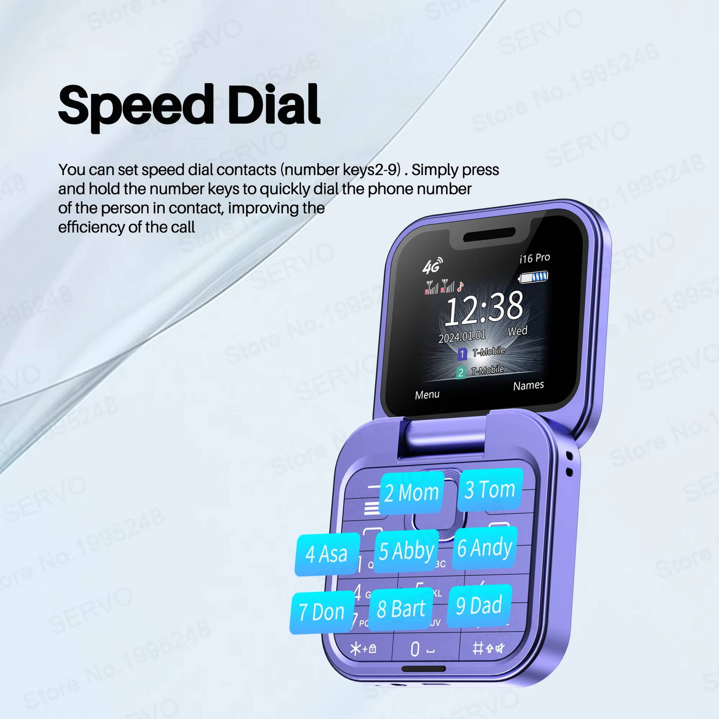 Large Screen Flip Phone with Dual SIM and Long Standby