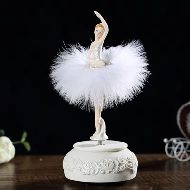 Ballerina Music Box with Graceful Dancing Figurine