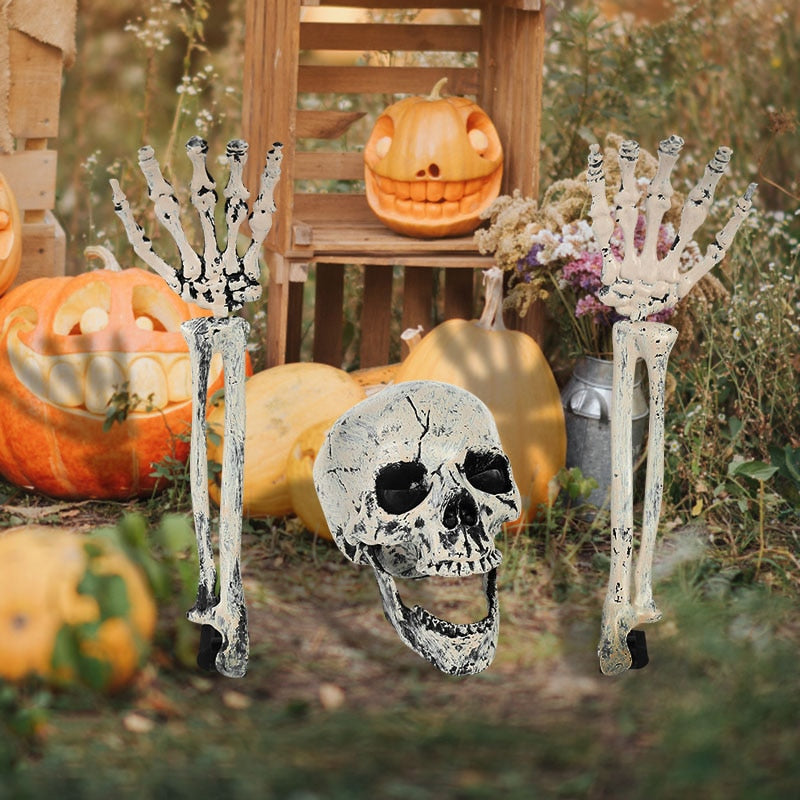 Realistic Zombie Skeleton Garden Halloween Decor - Image 1