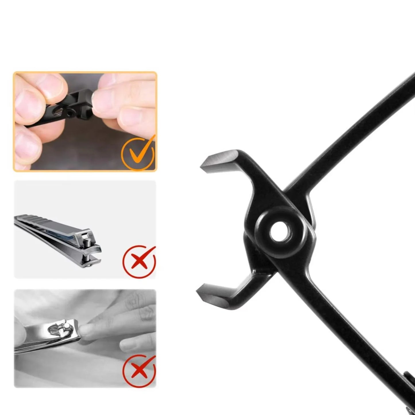 Extra Large Stainless Steel Nail Clippers, Wide Jaw Heavy Duty Clippers for Thick Toenails