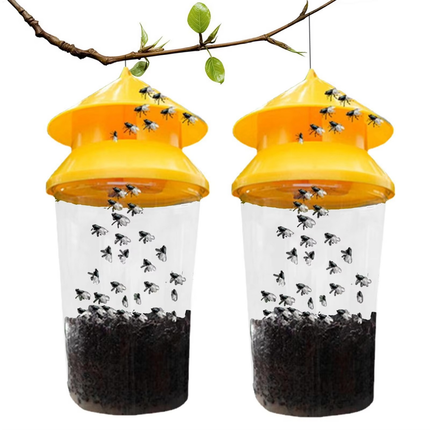 Outdoor Reusable Fly Trap for Patios, Gardens, and Backyards