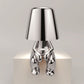 Rechargeable LED Table Lamp with Metal Frame and USB Charging, 30cm