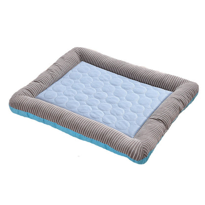 Breathable Pet Cooling Mat with Ice Silk Surface and Reinforced Stitching, Three Sizes