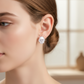 Oval Moissanite Stud Earrings with D Color VVS1 Clarity and 925 Sterling Silver, 0.5-5ct