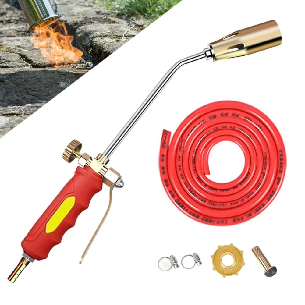 Propane Weed Torch with Trigger Valve Control and 24 Inch Handle, 10ft Hose