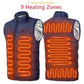 Heated Jacket with 9 Heating Zones and USB Power Connection for Outdoor Activities