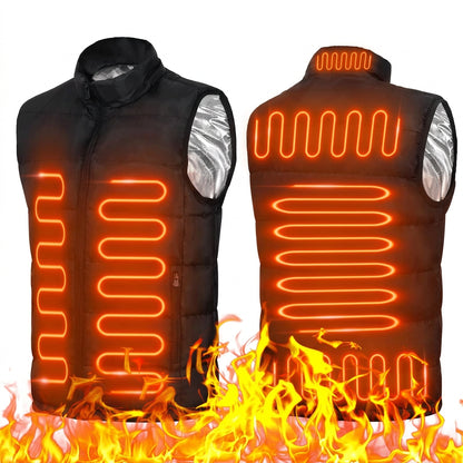 Heated Jacket with 9 Heating Zones and USB Power Connection for Outdoor Activities