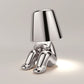 Rechargeable LED Table Lamp with Metal Frame and USB Charging, 30cm