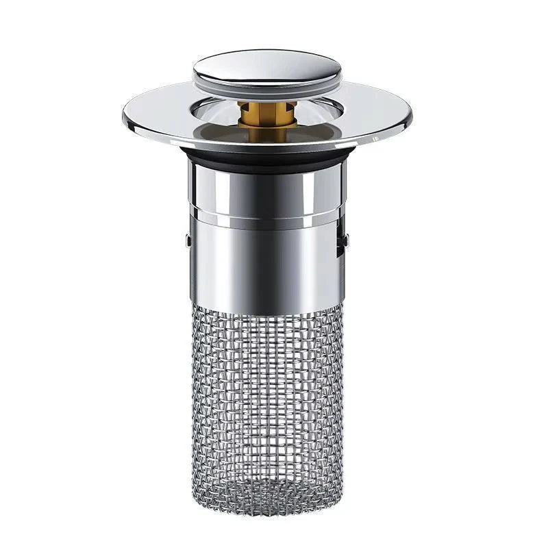 Pop-Up Sink Drain Stopper, Built-In Hair Catcher for Bathroom and Kitchen Sinks