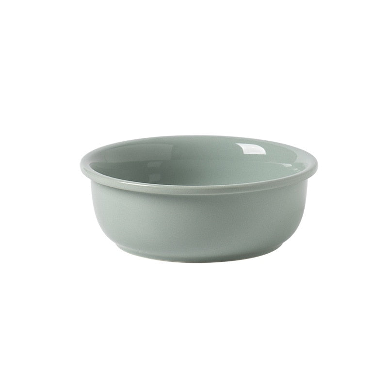 Elevated Ceramic Cat Bowl with Adjustable Oak Wood Stand and Removable Legs