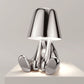 Rechargeable LED Table Lamp with Metal Frame and USB Charging, 30cm
