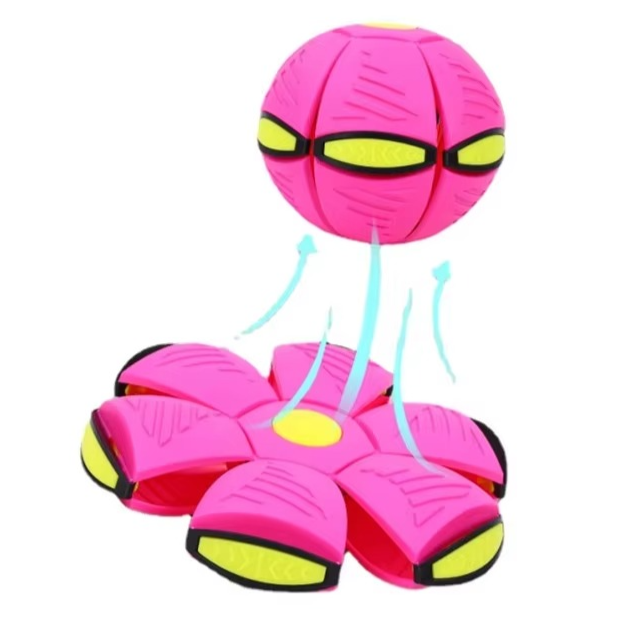 Dual Shape Flying Ball That Transforms from Disc to Sphere on Impact