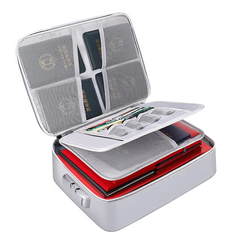 Document Organizer Bag with Fire Resistant and Waterproof Protection for Letters