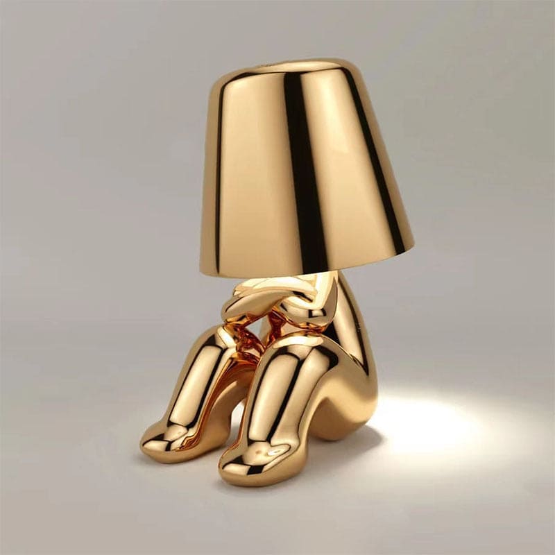 Rechargeable LED Table Lamp with Metal Frame and USB Charging, 30cm