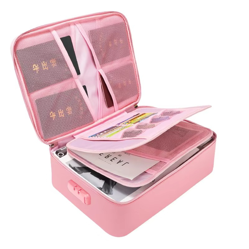 Document Organizer Bag with Fire Resistant and Waterproof Protection for Letters