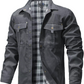 Snap Button Overshirt with Flannel Lining and Western Yoke Design