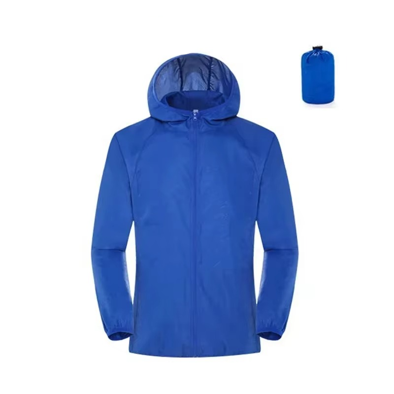 Outdoor Jacket with Adjustable Hood and Water Repellent Fabric for Men and Women