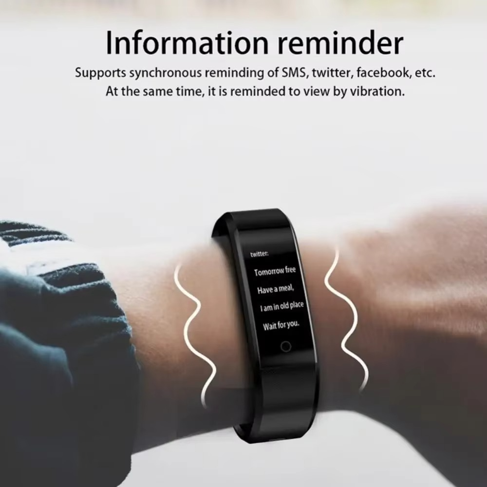 Fitness Smartwatch with Heart Rate and Blood Pressure Monitoring, Step Tracking