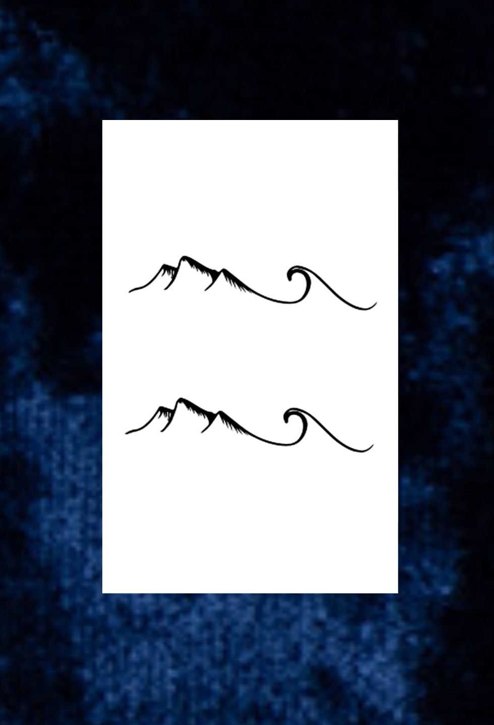 Temporary Tattoo Sheet with Water Transfer Application and 7-Day Wear