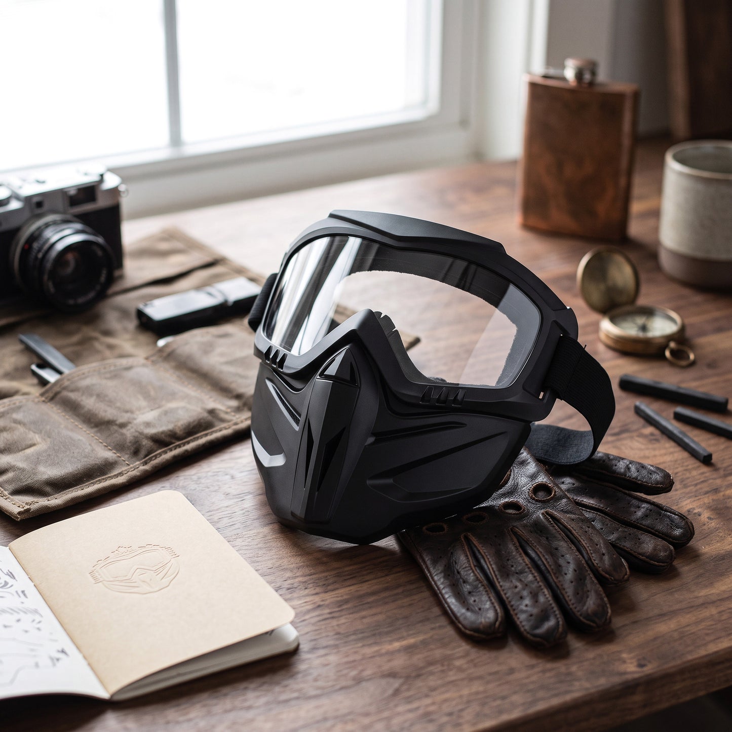 Polycarbonate Face Shield with Detachable Goggles and Side Ventilation Ports